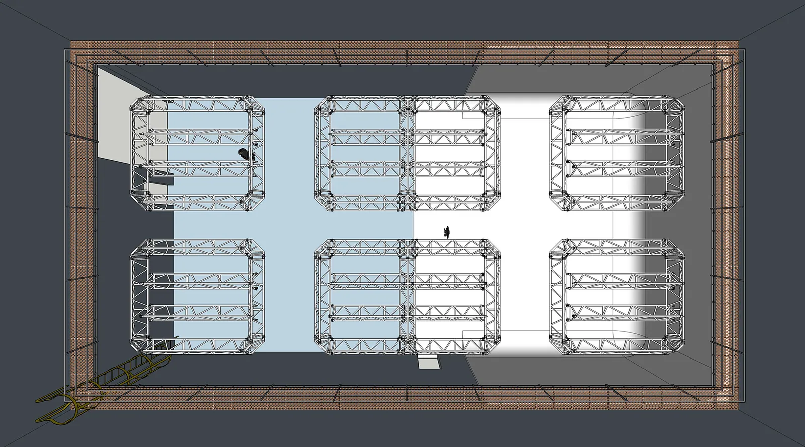 Plan 3D des grills