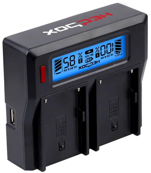 Hedbox Chargeur double RP-DC50 pour Sony + mini shuko