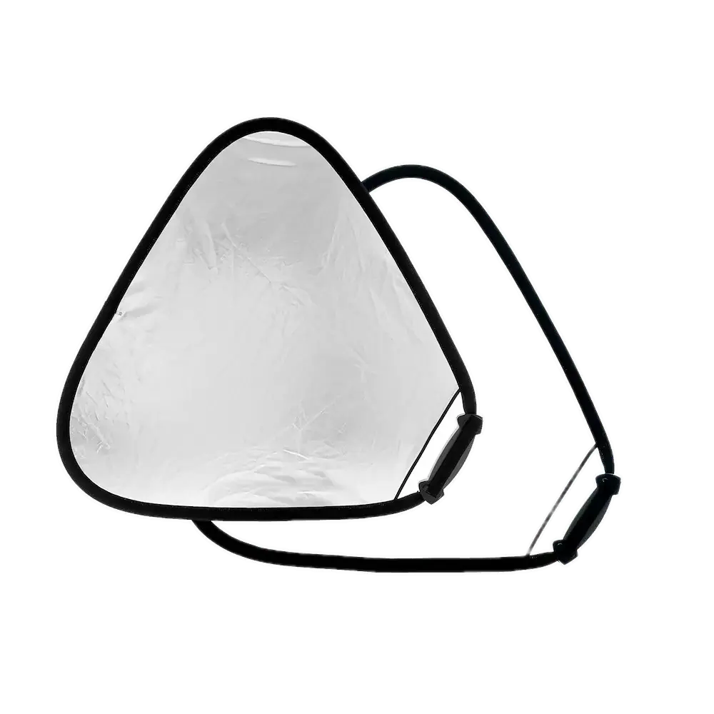Réflecteur 2 en 1 - Triangle - Argenté et Blanc